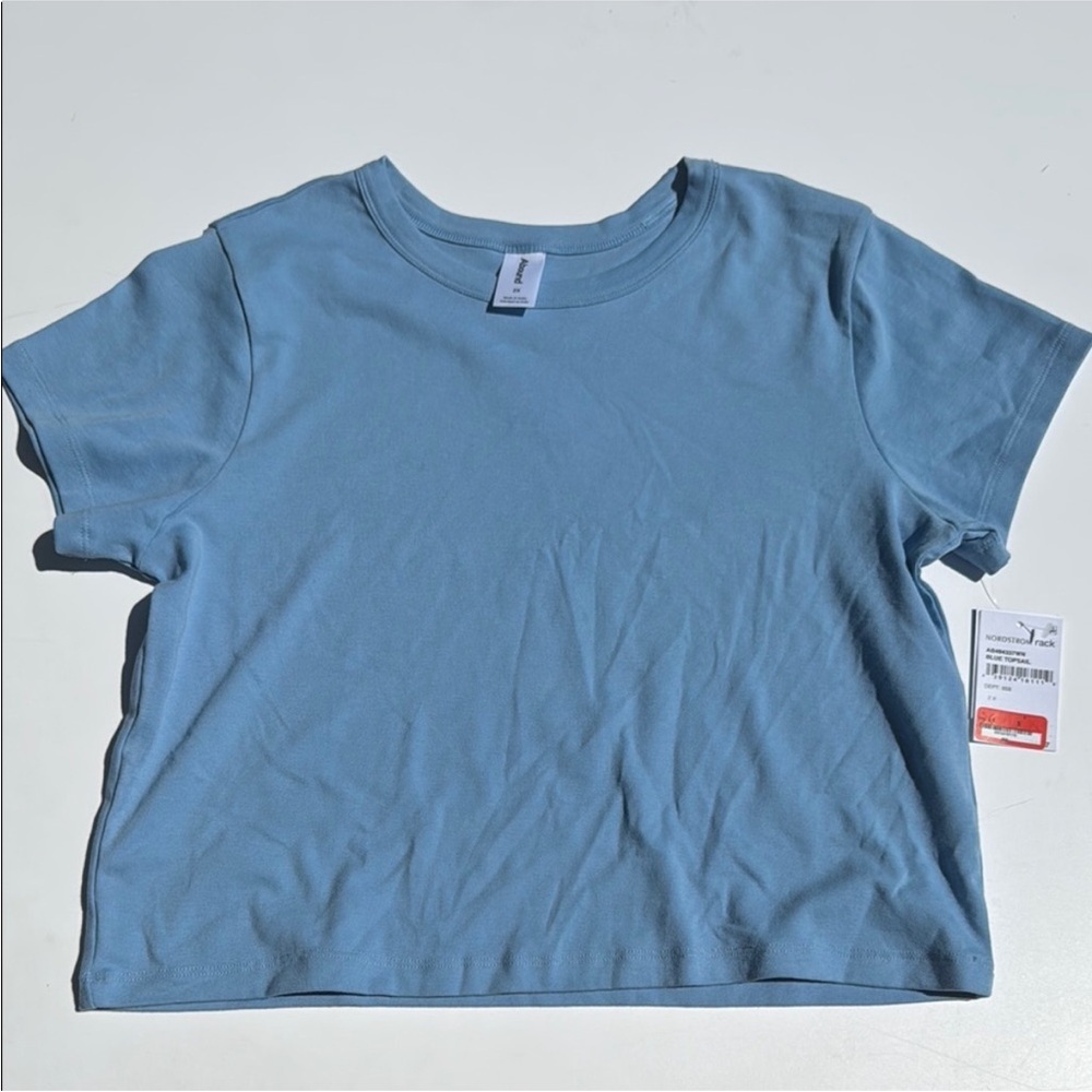 Abound Boxy Cotton Crewneck Tee Blue 2X NWT